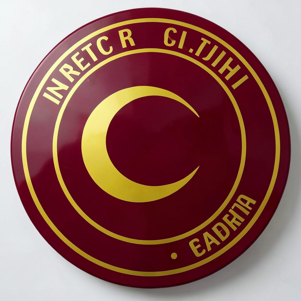 A bold circular emblem in deep red and golden yellow, evoking the spirit of a storied Turkish football club